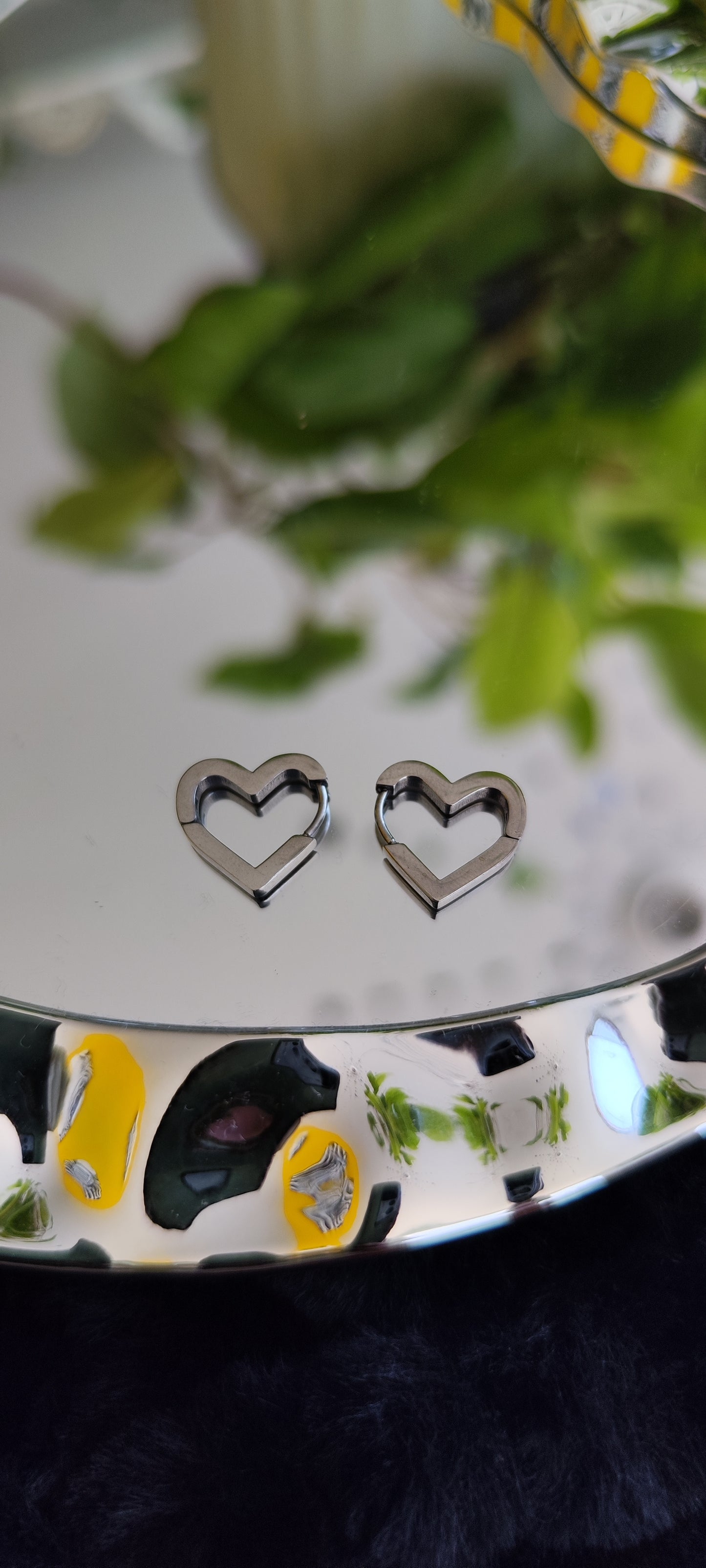 Arracadas de mini corazon 🩶