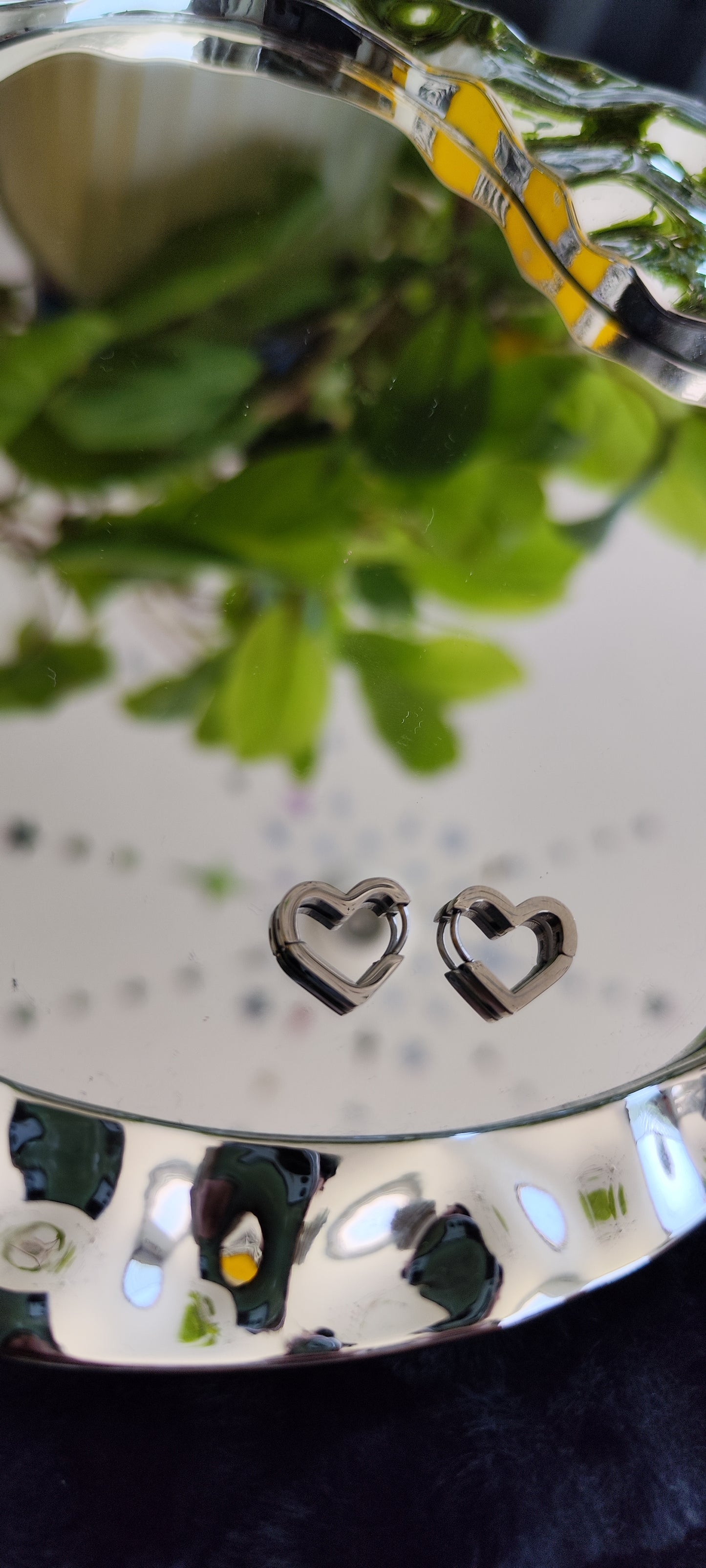Arracadas de mini corazon 🩶