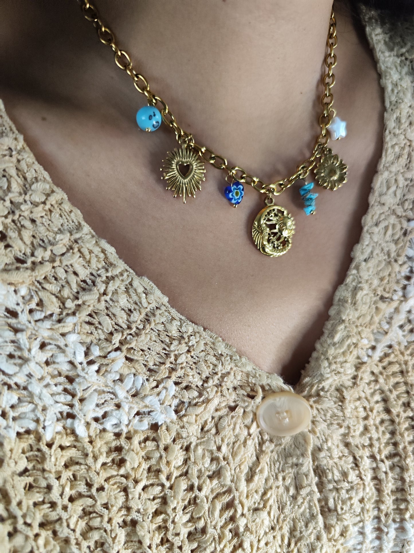 collar charms sol y Luna ☀️🌙✨🌀