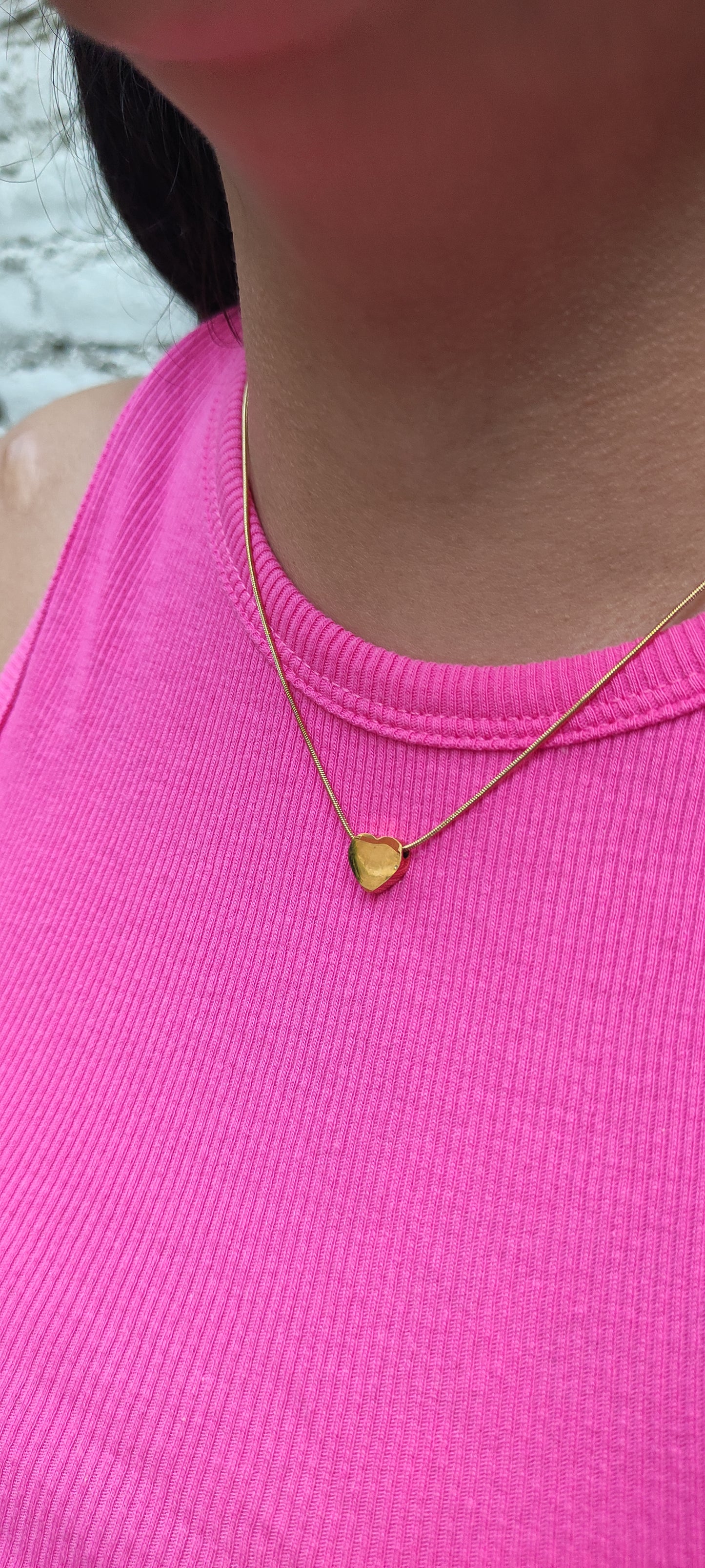 collar de mini corazon