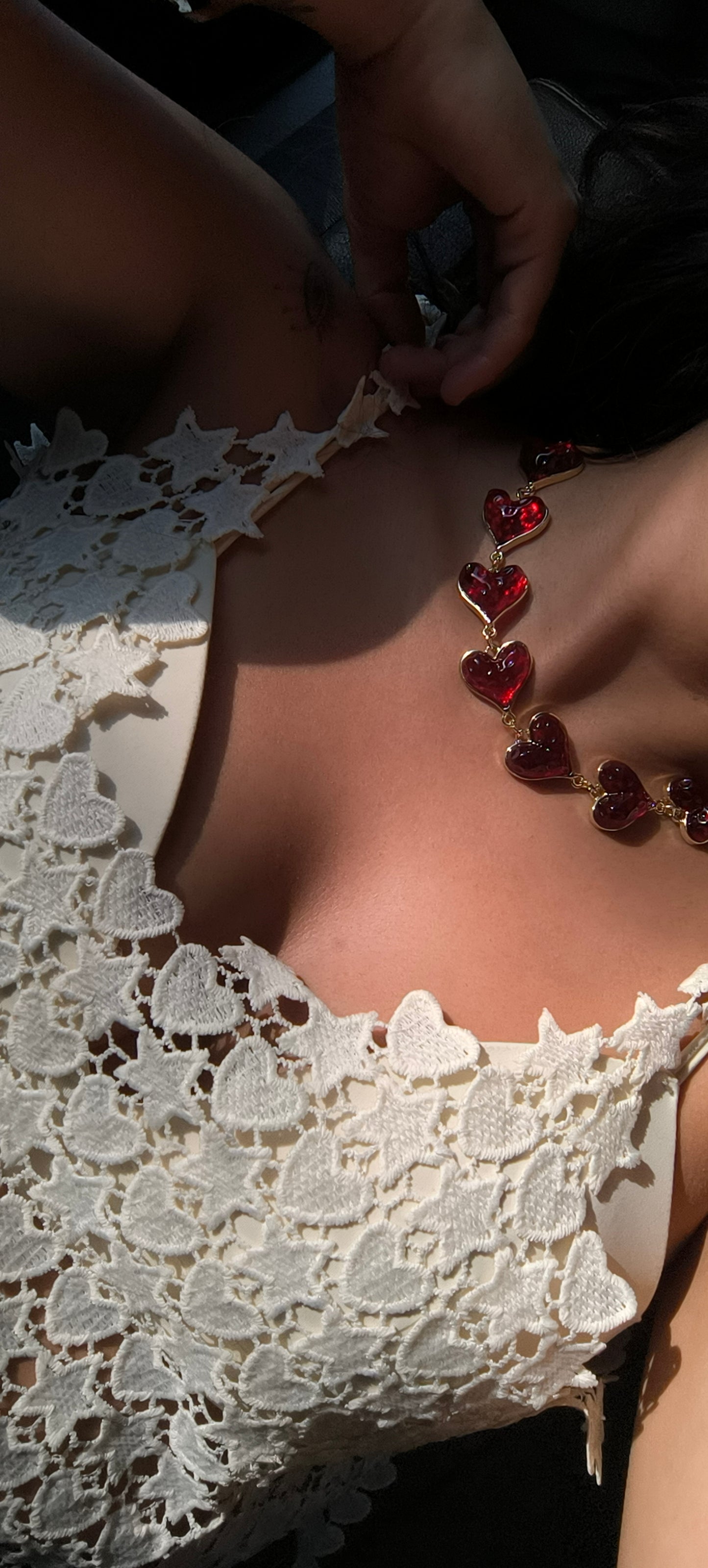 Collar de corazón jelly rojo ❤️