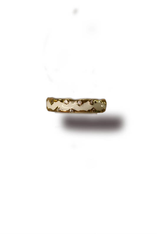 white cristal ring