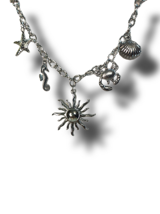 Collar marino plateado