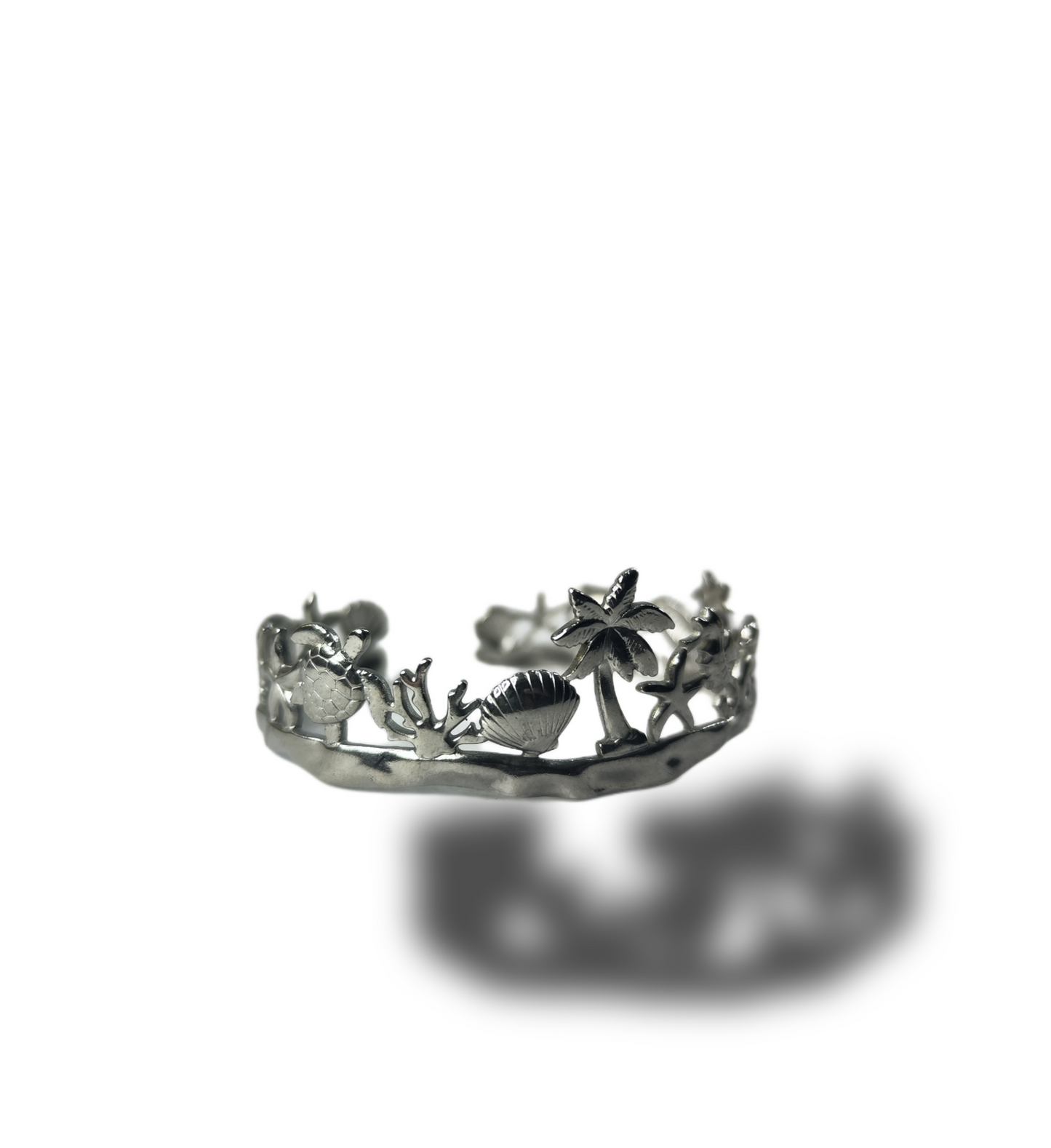 brazalete arrecife plateado