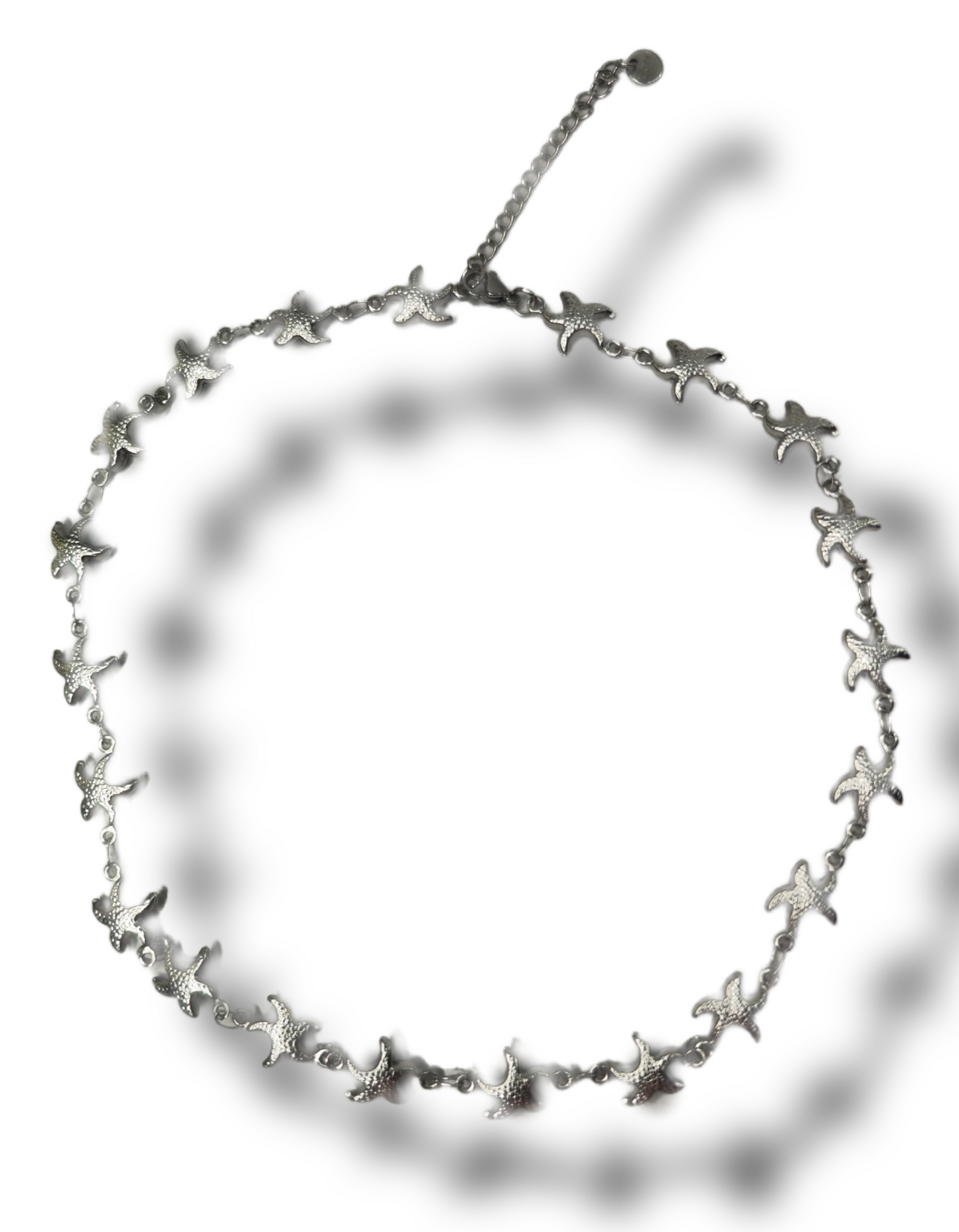 Choker de mini estrellas de mar plateado