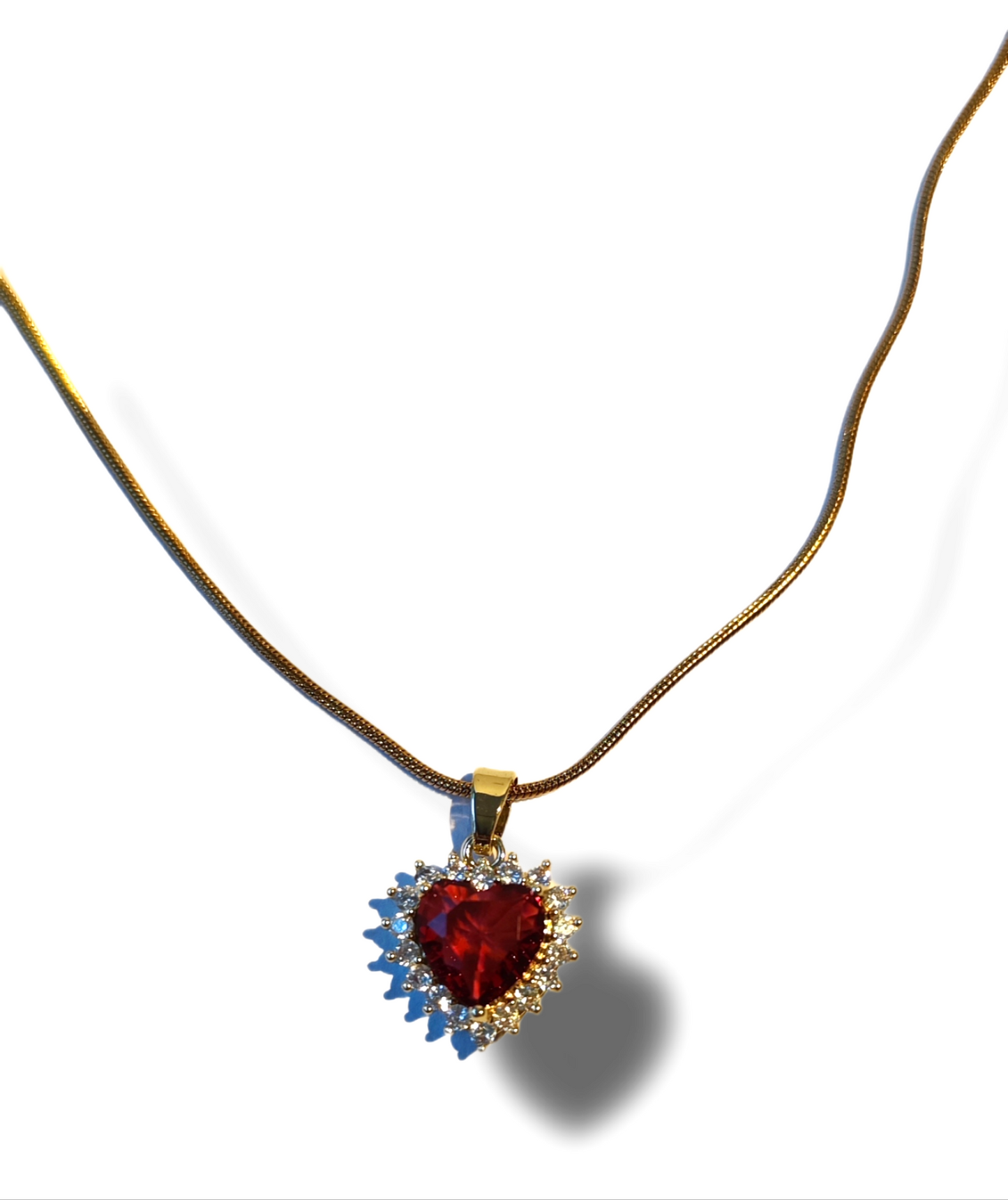 Burgundy corazon de cristal✨