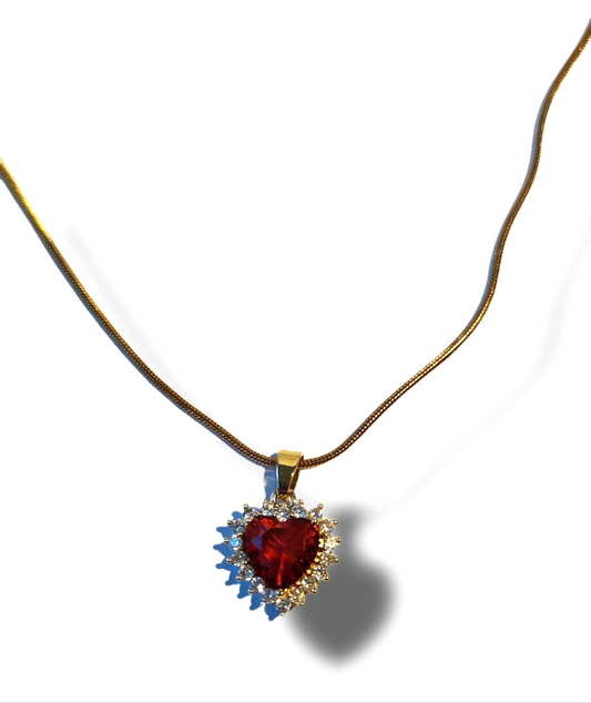 Burgundy corazon de cristal✨