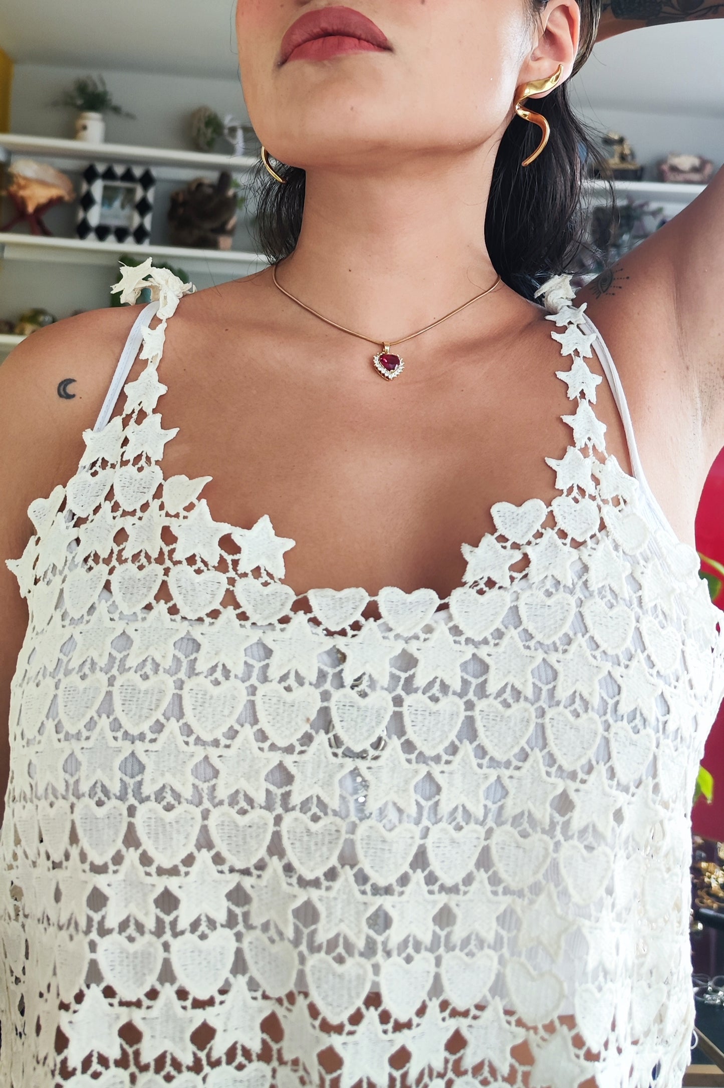 Burgundy corazon de cristal✨