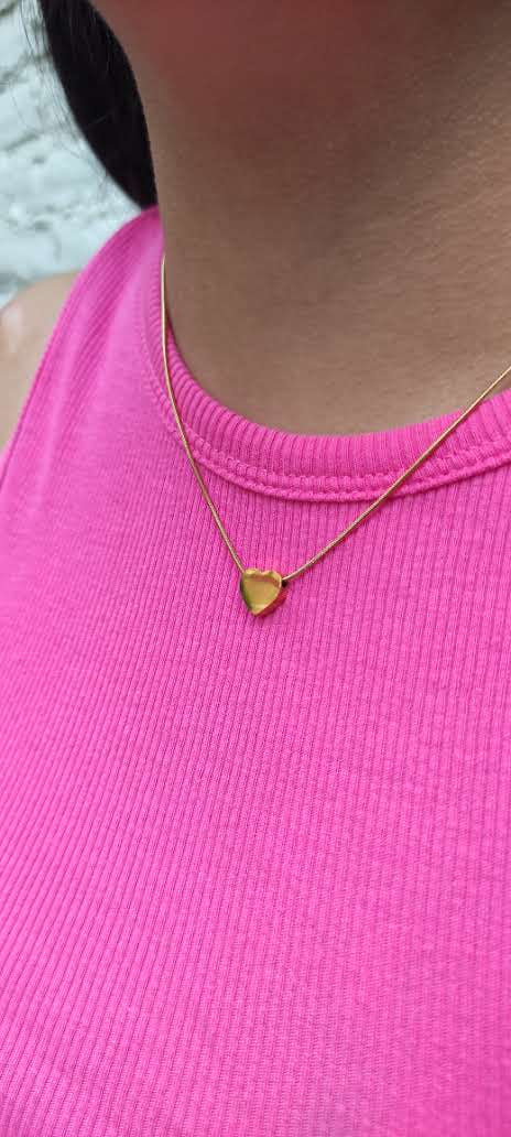collar de mini corazon